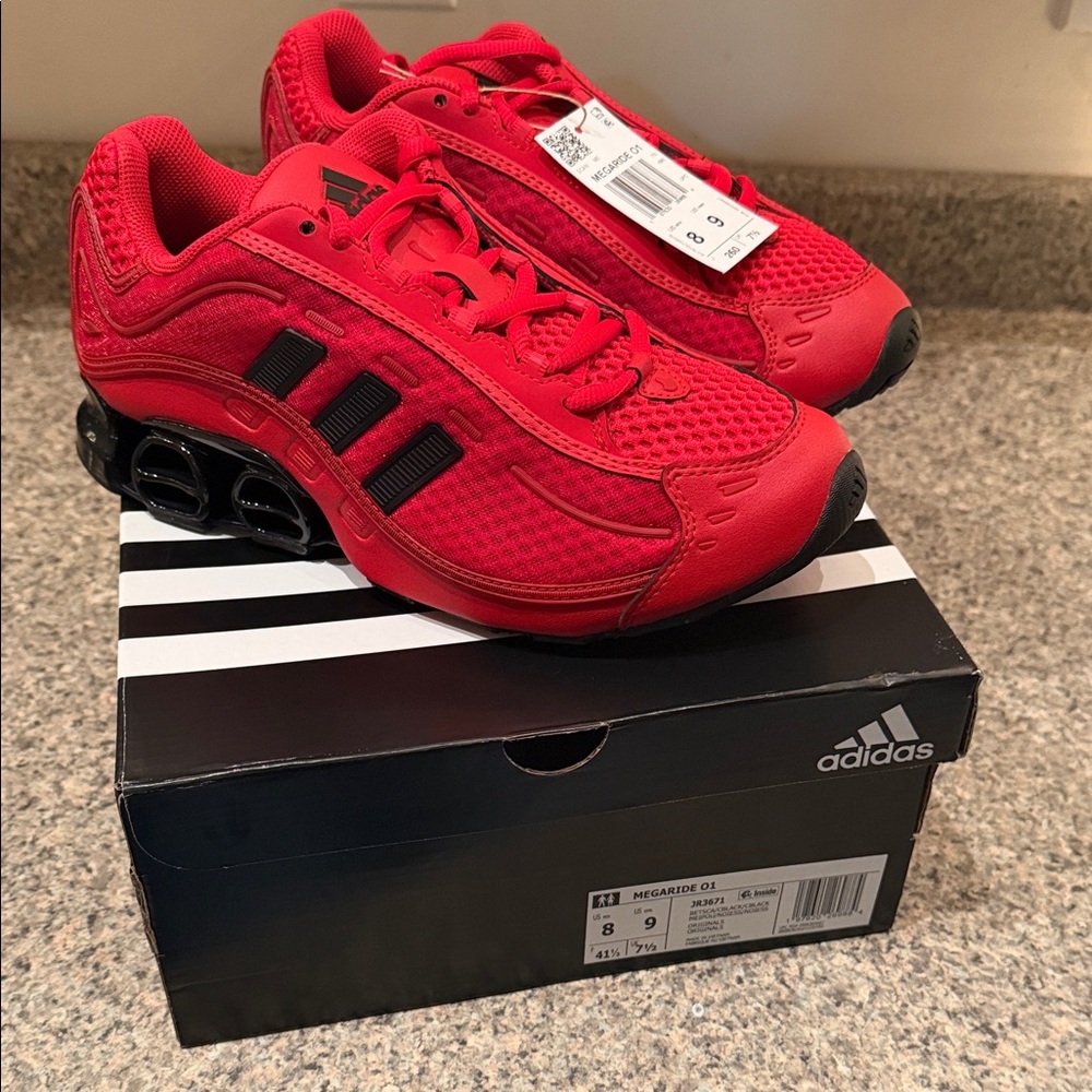 Adidas MEGARIDE 01 Red/Black Sneakers US8/EU41 (USW9)